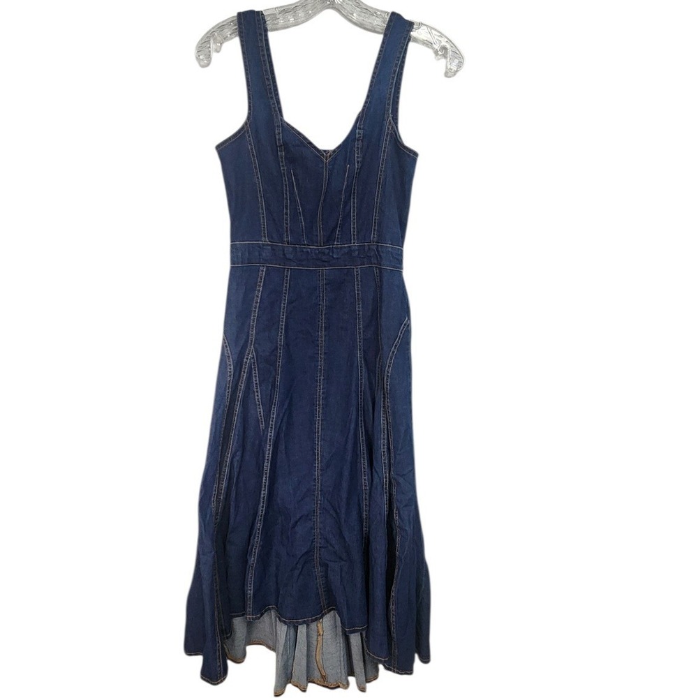 Tractr Denim Midi Dress Womens Small Blue NWT